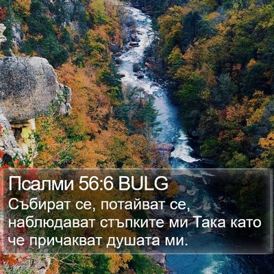 Псалми 56:6 BULG Bible Verse Image