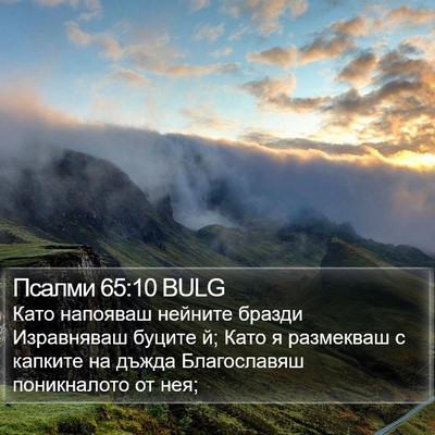 Псалми 65:10 BULG Bible Verse Image