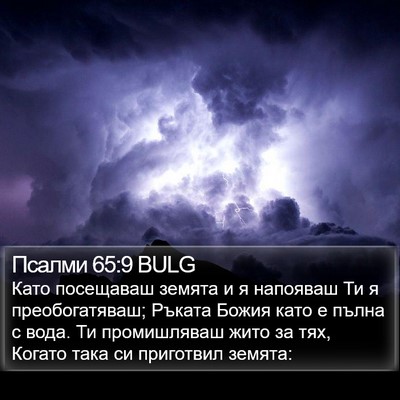 Псалми 65:9 BULG Bible Verse Image
