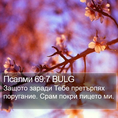 Псалми 69:7 BULG Bible Verse Image