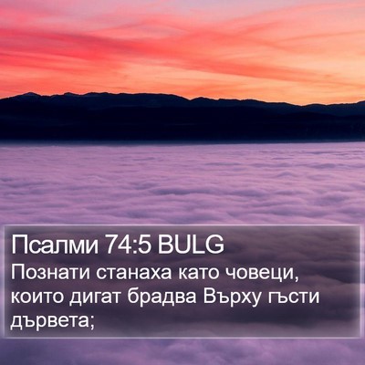 Псалми 74:5 BULG Bible Verse Image