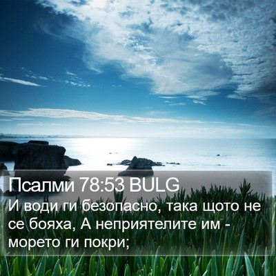 Псалми 78:53 BULG Bible Verse Image