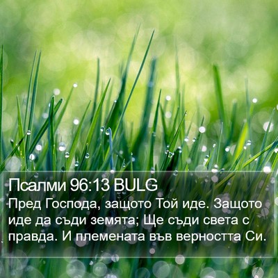 Псалми 96:13 BULG Bible Verse Image