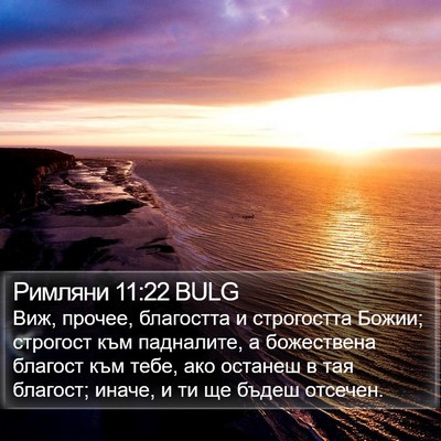 Римляни 11:22 BULG Bible Verse Image