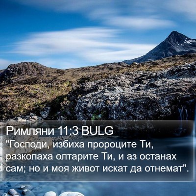 Римляни 11:3 BULG Bible Verse Image