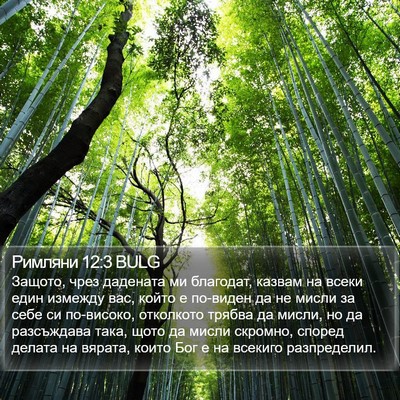 Римляни 12:3 BULG Bible Verse Image