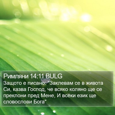 Римляни 14:11 BULG Bible Verse Image