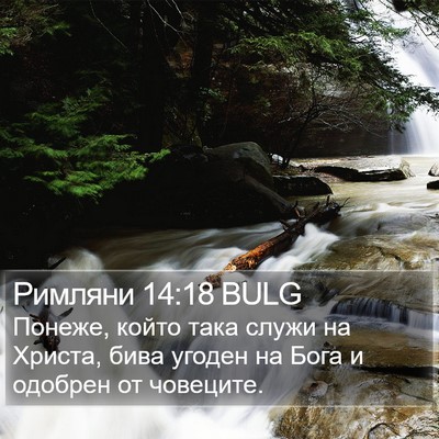 Римляни 14:18 BULG Bible Verse Image