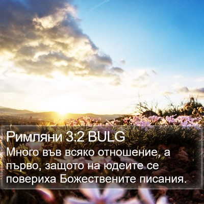 Римляни 3:2 BULG Bible Verse Image