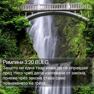 Римляни 3:20 BULG Bible Verse Image