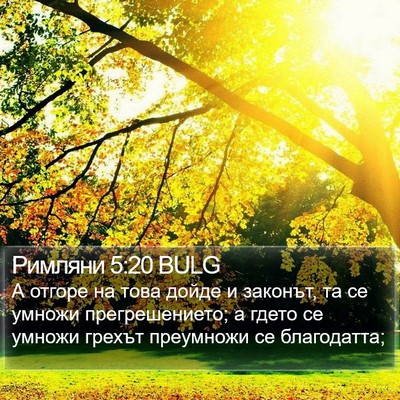 Римляни 5:20 BULG Bible Verse Image