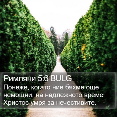 Римляни 5:6 BULG Bible Verse Image