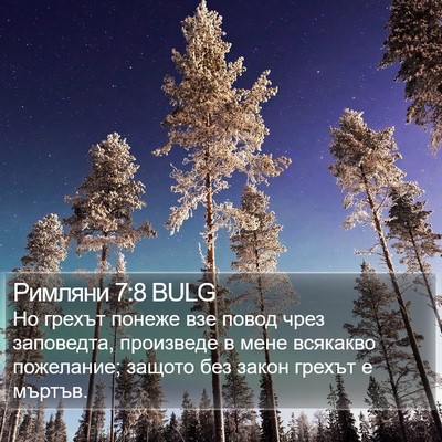 Римляни 7:8 BULG Bible Verse Image