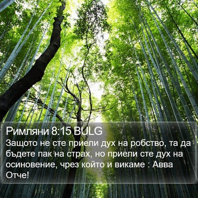 Римляни 8:15 BULG Bible Verse Image