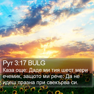 Рут 3:17 BULG Bible Verse Image