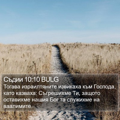 Съдии 10:10 BULG Bible Verse Image