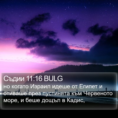 Съдии 11:16 BULG Bible Verse Image