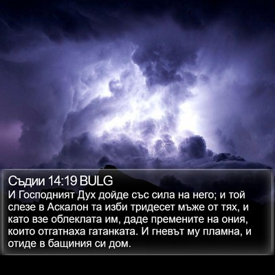Съдии 14:19 BULG Bible Verse Image