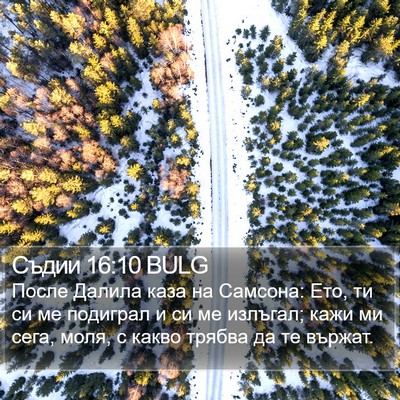 Съдии 16:10 BULG Bible Verse Image