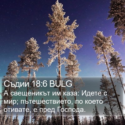 Съдии 18:6 BULG Bible Verse Image