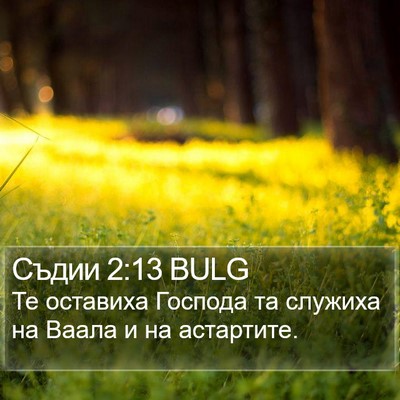 Съдии 2:13 BULG Bible Verse Image