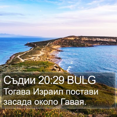 Съдии 20:29 BULG Bible Verse Image