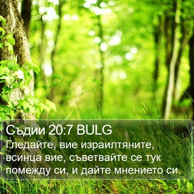Съдии 20:7 BULG Bible Verse Image