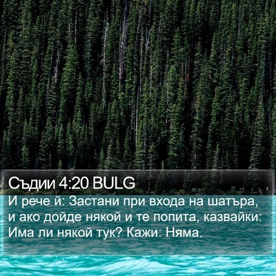 Съдии 4:20 BULG Bible Verse Image