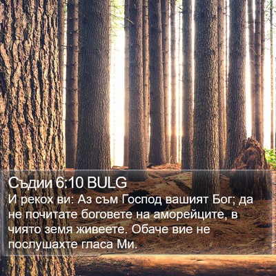 Съдии 6:10 BULG Bible Verse Image