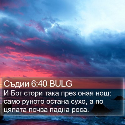 Съдии 6:40 BULG Bible Verse Image