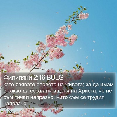 Филипяни 2:16 BULG Bible Verse Image
