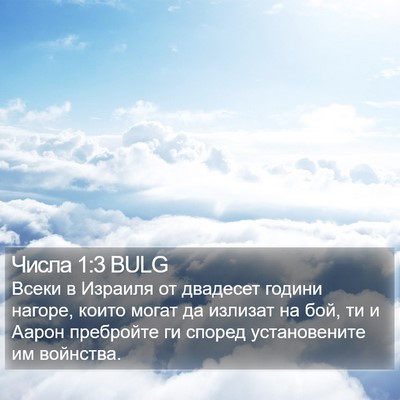 Числа 1:3 BULG Bible Verse Image