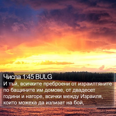 Числа 1:45 BULG Bible Verse Image