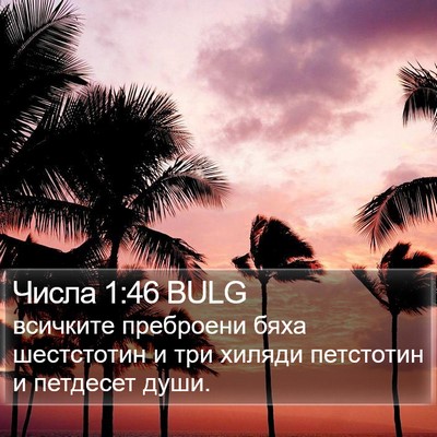 Числа 1:46 BULG Bible Verse Image
