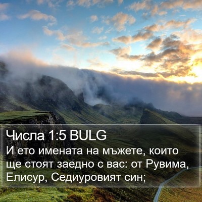 Числа 1:5 BULG Bible Verse Image