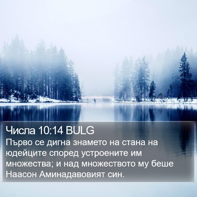 Числа 10:14 BULG Bible Verse Image