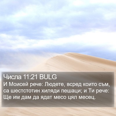 Числа 11:21 BULG Bible Verse Image