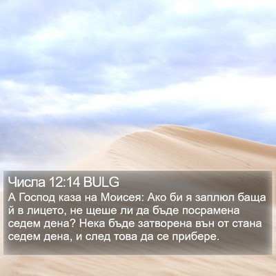 Числа 12:14 BULG Bible Verse Image