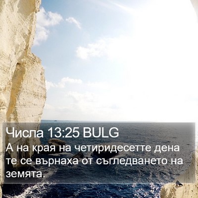Числа 13:25 BULG Bible Verse Image