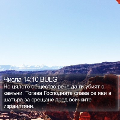 Числа 14:10 BULG Bible Verse Image