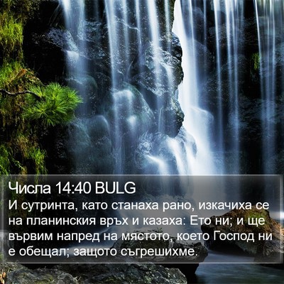 Числа 14:40 BULG Bible Verse Image