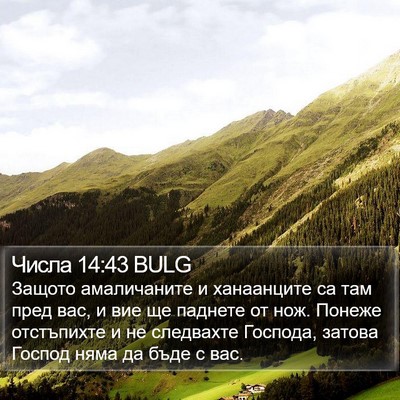 Числа 14:43 BULG Bible Verse Image