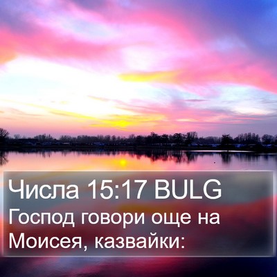 Числа 15:17 BULG Bible Verse Image