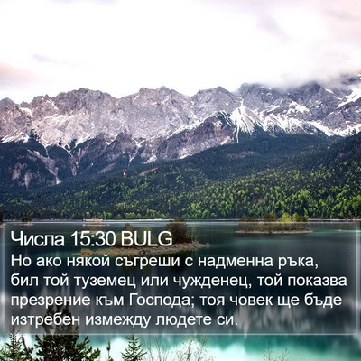 Числа 15:30 BULG Bible Verse Image