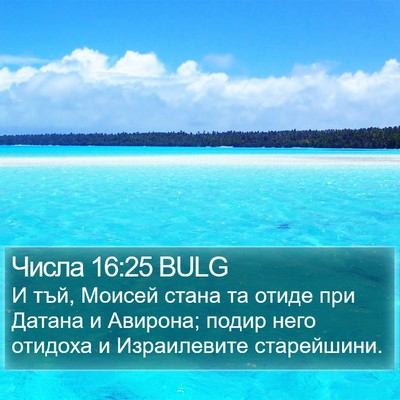 Числа 16:25 BULG Bible Verse Image