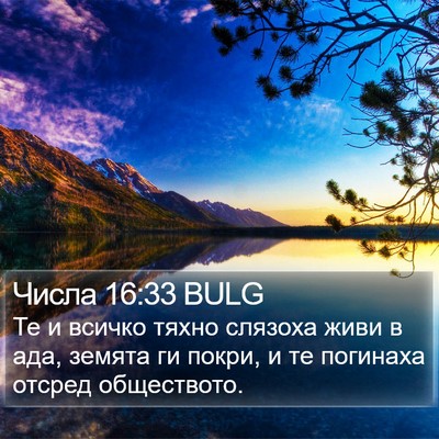 Числа 16:33 BULG Bible Verse Image