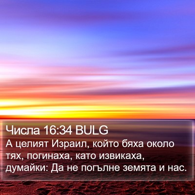 Числа 16:34 BULG Bible Verse Image