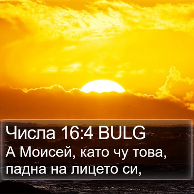 Числа 16:4 BULG Bible Verse Image