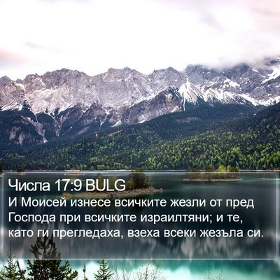 Числа 17:9 BULG Bible Verse Image