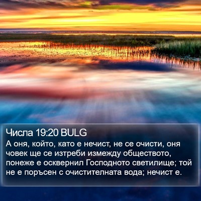 Числа 19:20 BULG Bible Verse Image